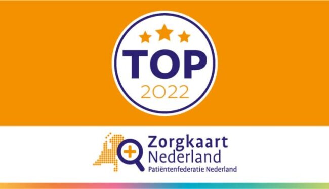 Boerhaave wederom uitgeroepen door ZorgkaartNederland Top 2022 best gewaardeerde klinieken van Nederland